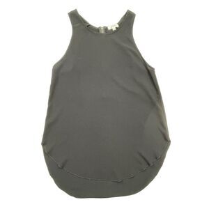Aritzia Wilfred Top Womens S Silk Blend Black Sleeveless Zipper Back Blouse